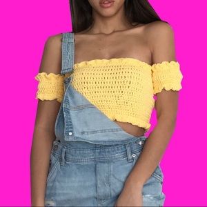 Off the shoulder crop top
